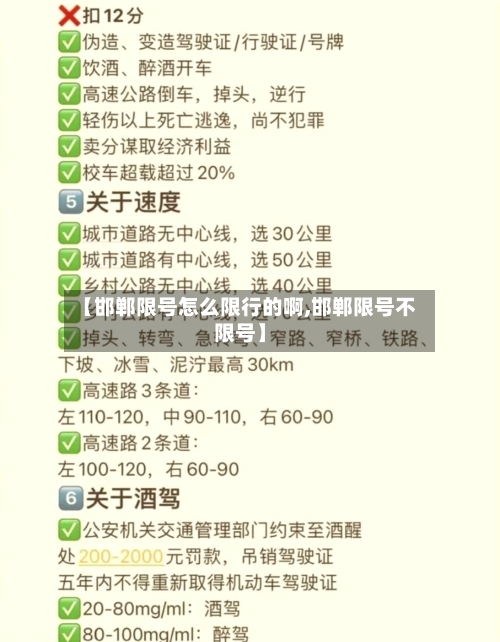 【邯郸限号怎么限行的啊,邯郸限号不限号】-第3张图片