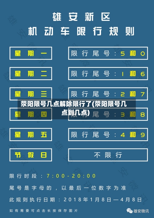 荥阳限号几点解除限行了(荥阳限号几点到几点)
