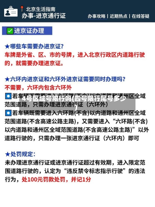 4号区域号限行吗(四号限行尾号多少)-第3张图片