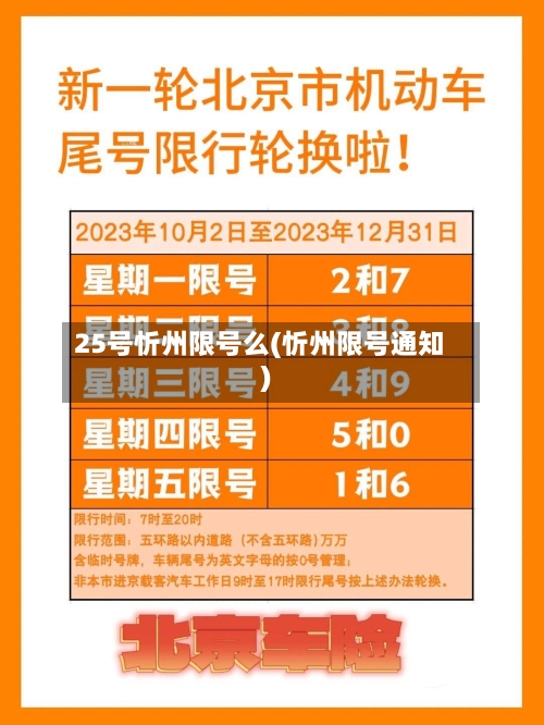 25号忻州限号么(忻州限号通知)