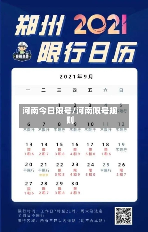 河南今日限号/河南限号规则